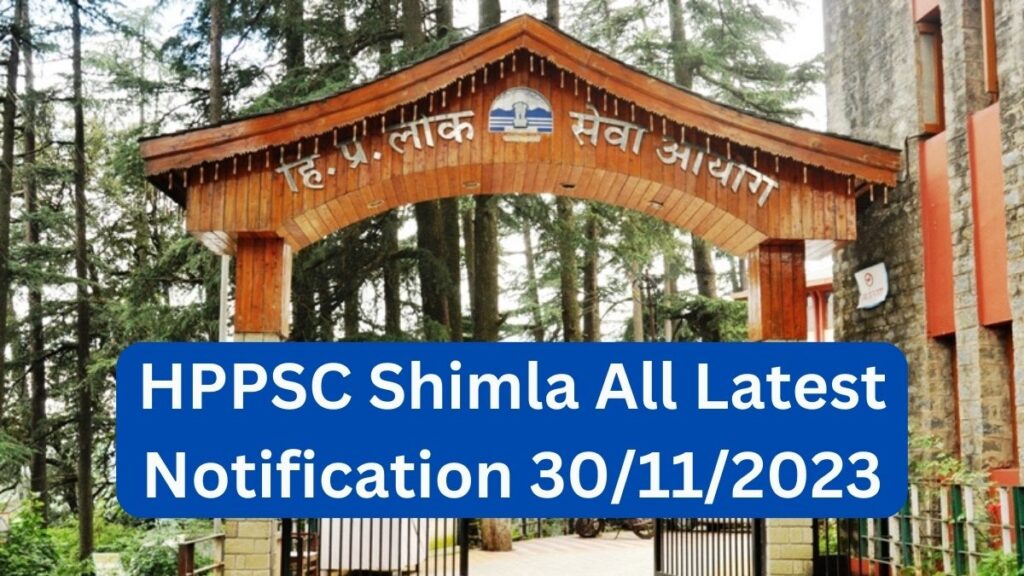 HPPSC All Latest Notification 30 November 2023