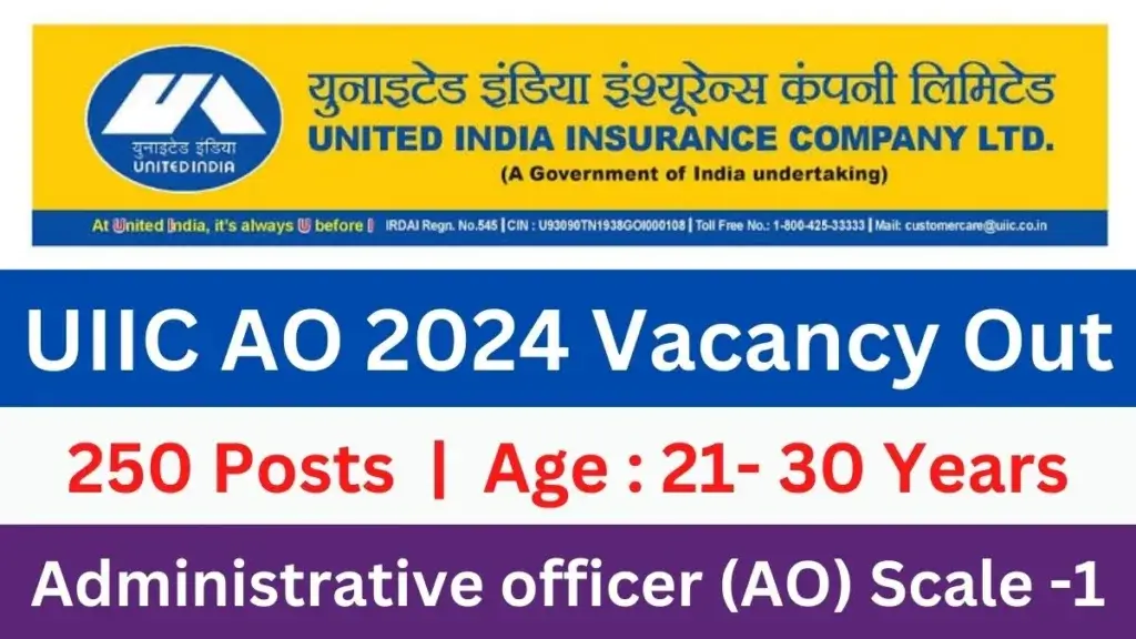 UIIC AO 2024 Vacancy Out, Apply Online Starts For 250 Posts