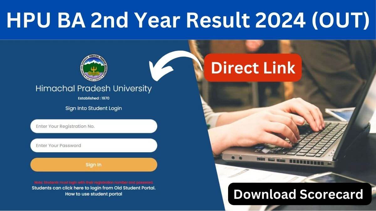 HPU BA 2nd Year Result 2024 (OUT) Download Scorecard @hpuniv.ac.in