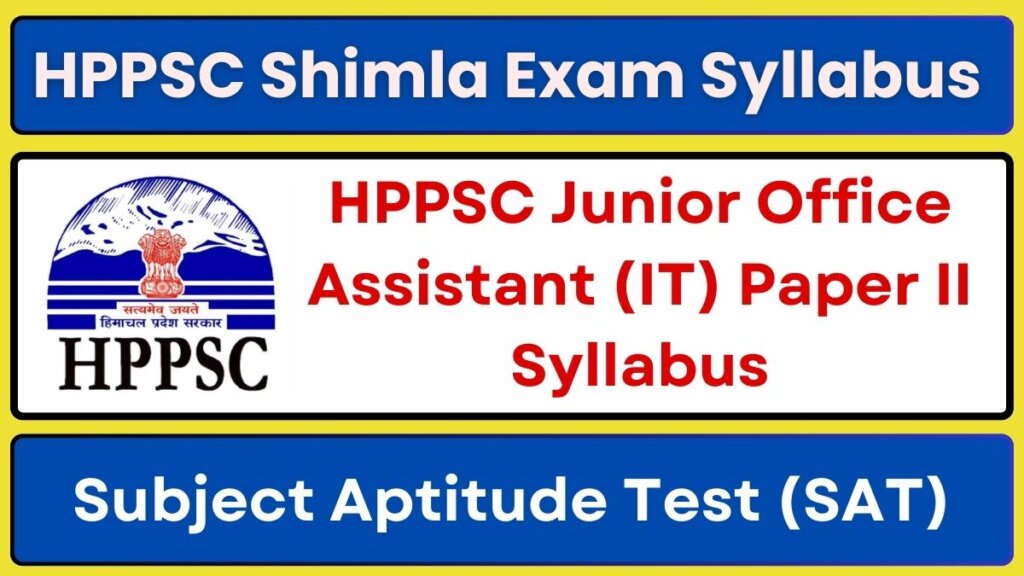 HPPSC Junior Office Assistant (IT) Paper II Syllabus