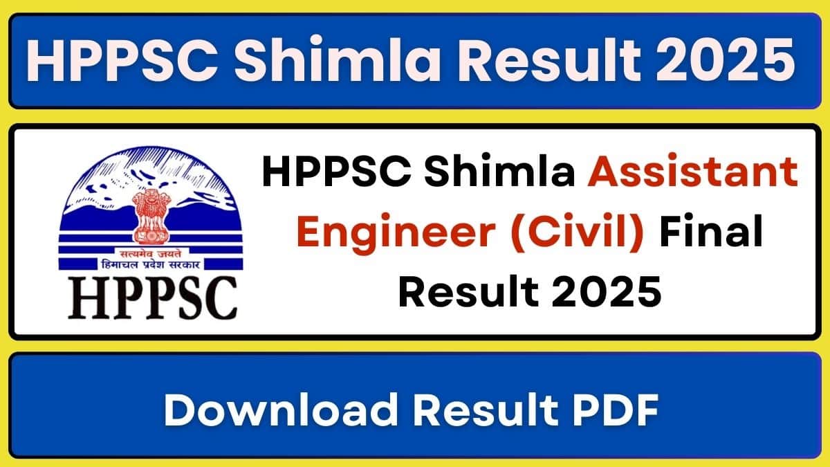 HPPSC Shimla AE Civil Final Result 2025