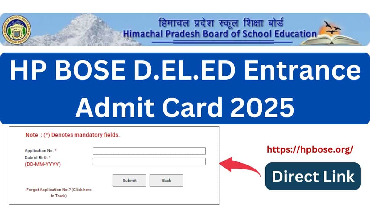 HP BOSE D.EL.ED Entrance Admit Card 2025 Download Hall Ticket