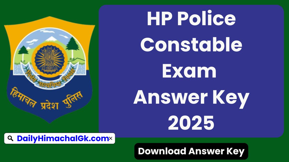 HP Police Constable Exam Answer Key 2025