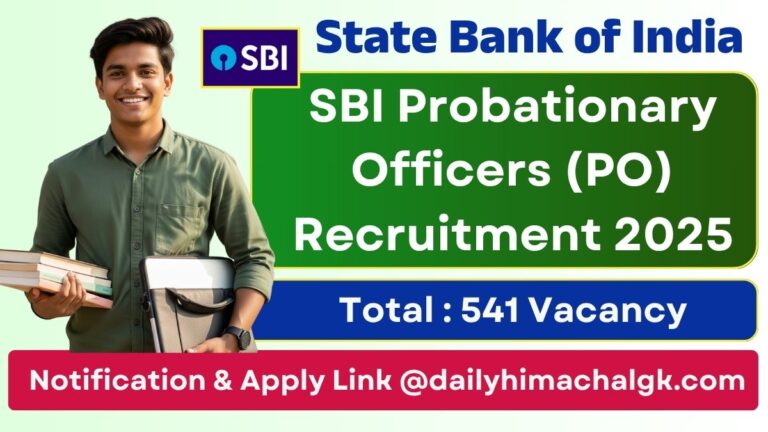 SBI Bank PO Recruitment 2025 Apply Now for 541 Posts !!