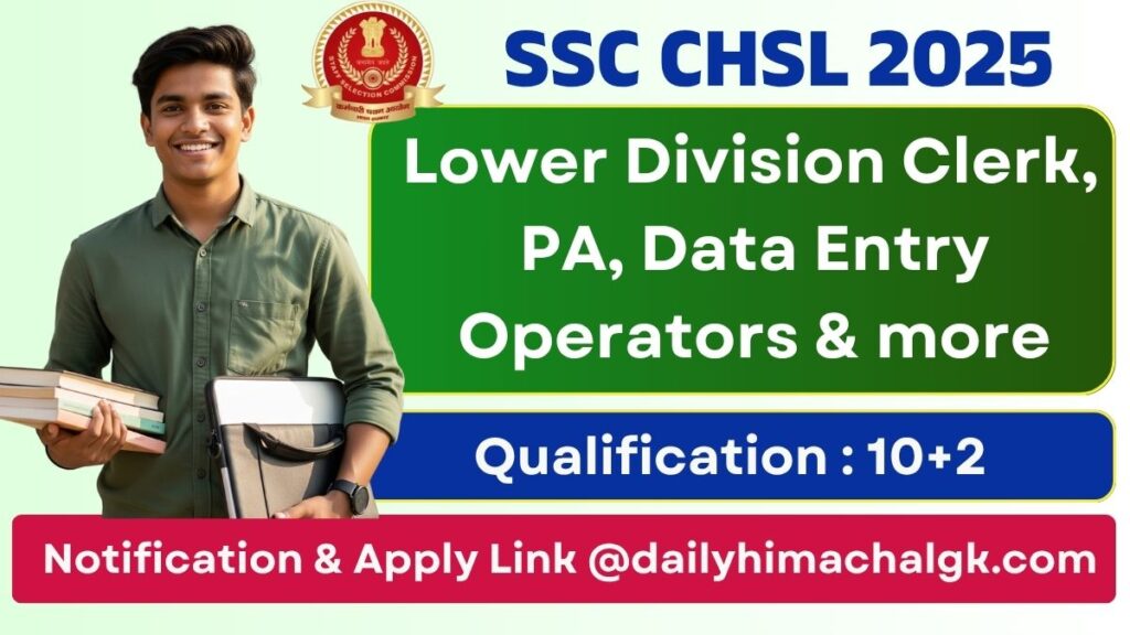 SSC CHSL 10+2 Recruitment 2025 Apply Now !!