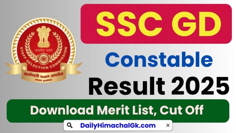 SSC GD Constable Result 2025