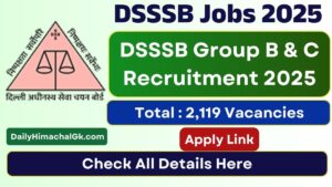 DSSSB Jail Warder and Other Posts Recruitment 2025