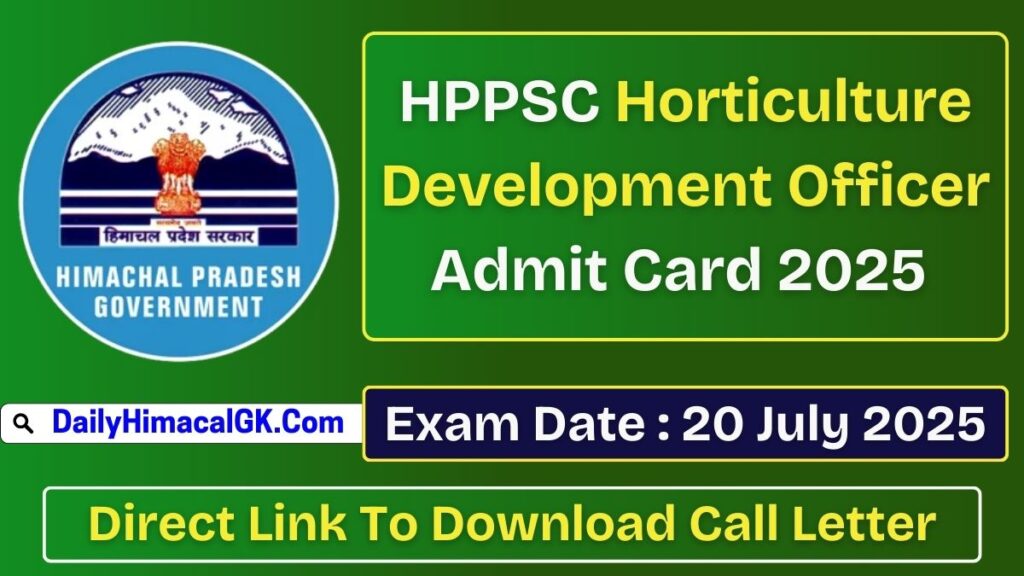 HPPSC HDO Admit Card 2025 Out, Direct Link To Download Call Letter