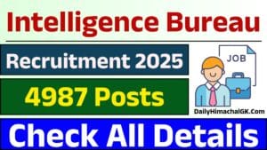IB Security Assistant Recruitment 2025