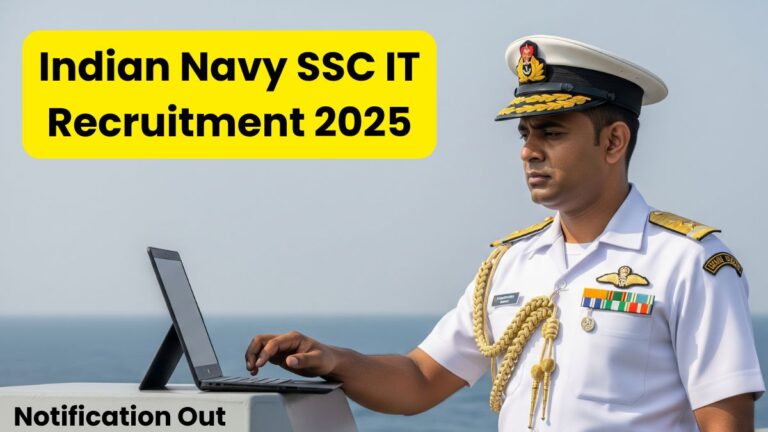 Indian Navy SSC IT Recruitment 2025 Notification Out for Officer Posts