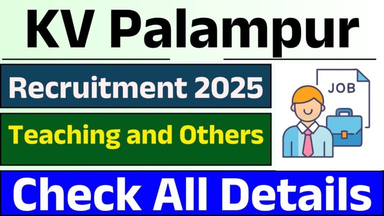 KV Palampur Teaching and Non Teaching Recruitment 2025