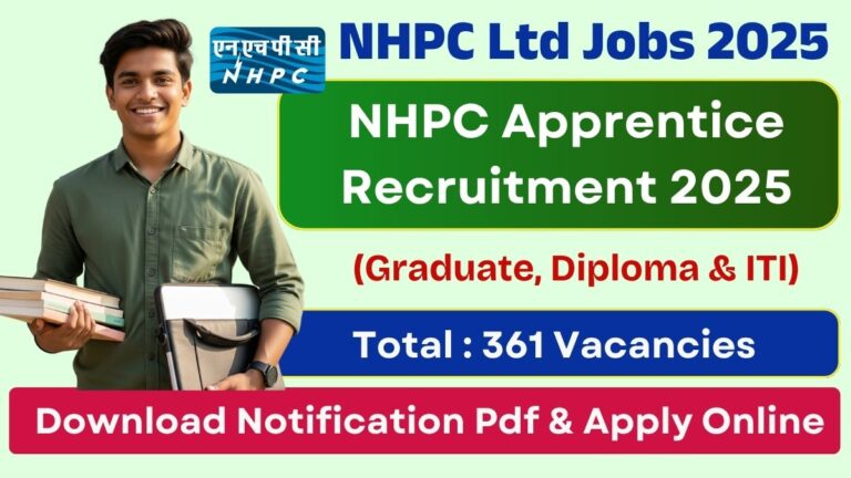 NHPC Apprentice Recruitment 2025 Notification Out for 361 Posts, Apply Now !!