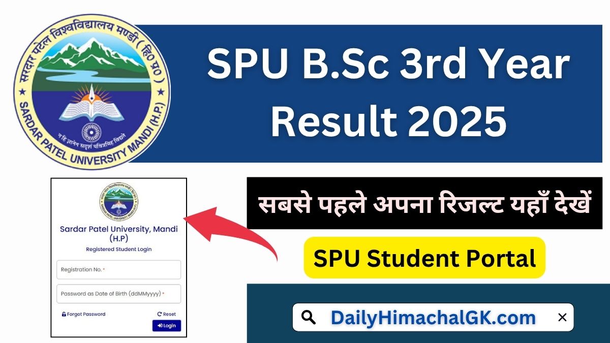 SPU B.Sc 3rd Year Result 2025 (Live) Download Scorecard @spumandi.ac.in