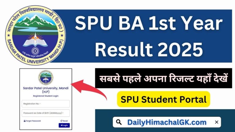 SPU BA 1st Year Result 2025 Download Arts 1st Year Scorecard