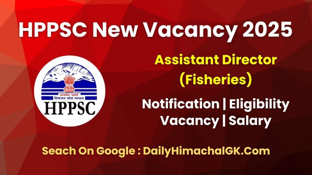HPPSC Shimla Assistant Director Recruitment 2025 Notification Out Apply Online