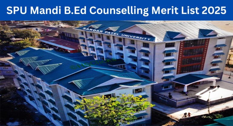 SPU Mandi B.Ed Counselling 1st Merit List 2025