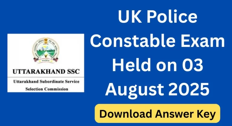 UK Police Constable Exam Question Paper Held on 3 August 2025 (Download Answer Key)