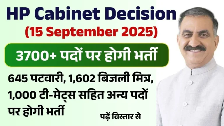 HP Cabinet Decision 15 September 2025