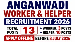 Anganwadi Worker & Helper Recruitment 2026