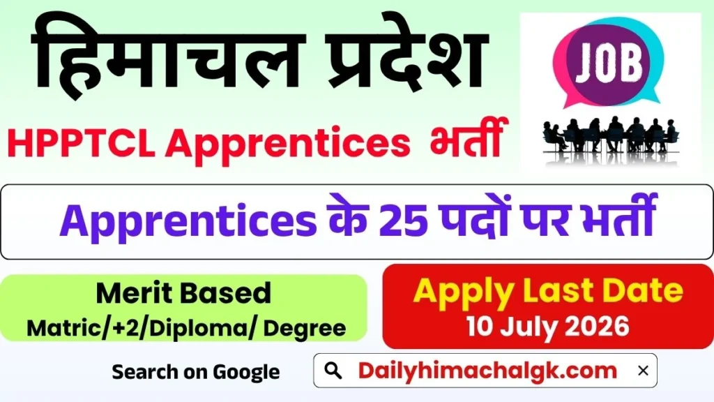 HPPTCL Apprentices Recruitment 2026 Apply Now for 25 Trainees Posts