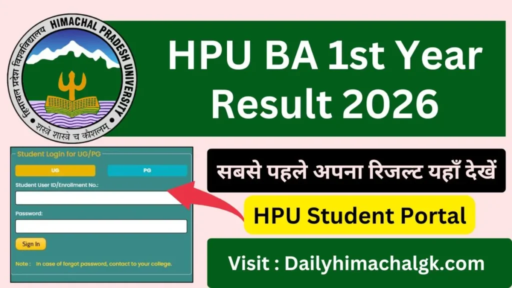 HPU BA 1st Year Result 2026
