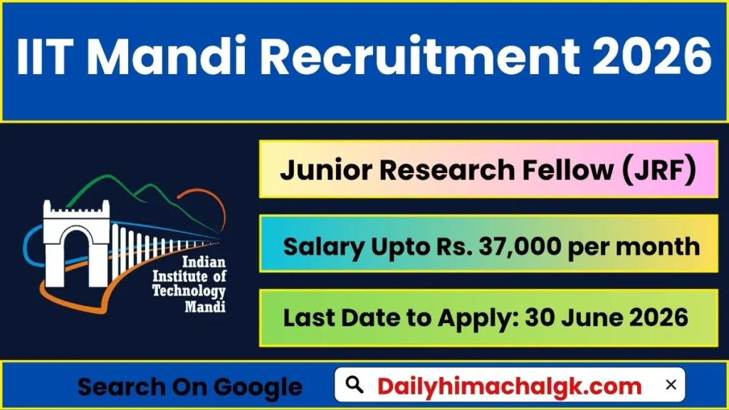 IIT Mandi JRF Recruitment 2026
