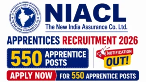 NIACL Apprentices Recruitment 2026 Apply Now for 550 Posts