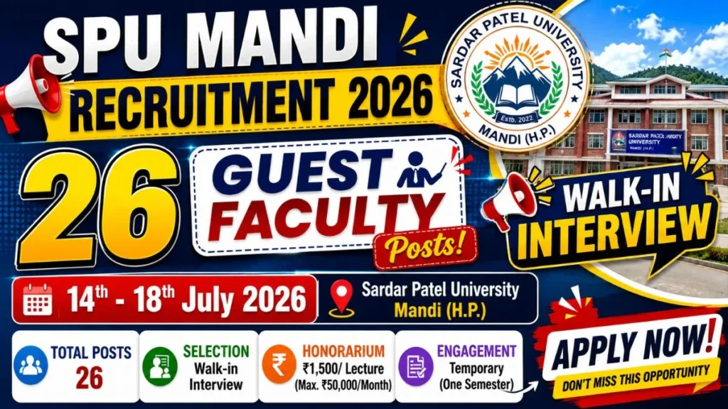 SPU Mandi Recruitment 2026