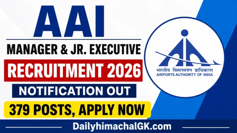 AAI Manager & Jr. Executive Recruitment 2026