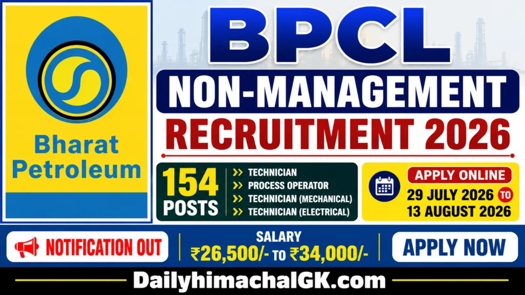 BPCL Non-Management Recruitment 2026