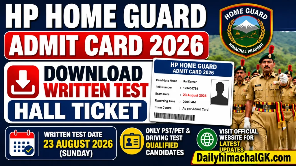 HP Home Guard Admit Card 2026