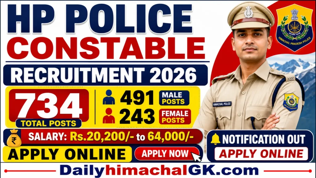 HP Police Constable Recruitment 2026