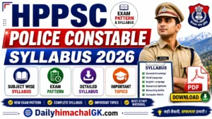 HPPSC Police Constable Syllabus