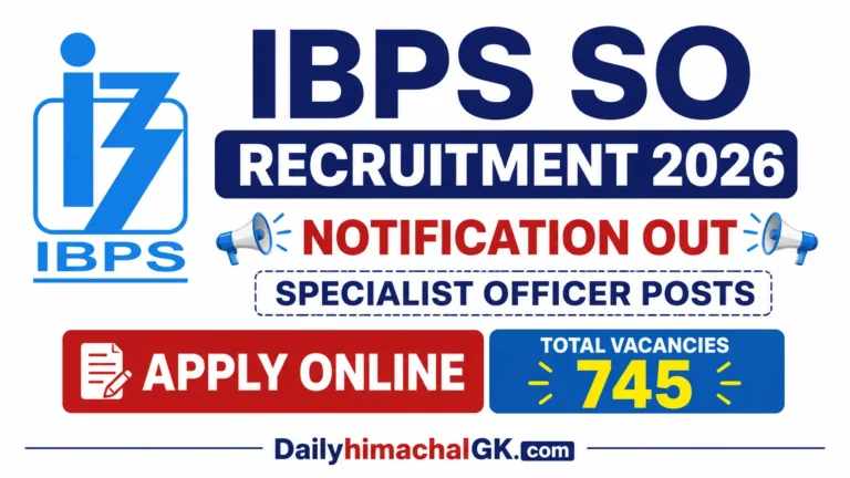 IBPS SO Recruitment 2026