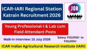 ICAR-IARI Regional Station Katrain Recruitment 2026