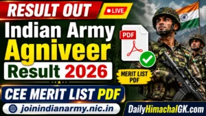 Indian Army Agniveer Result 2026