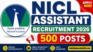 NICL Assistant Recruitment 2026 Notification Out for 500 Posts, Apply Now