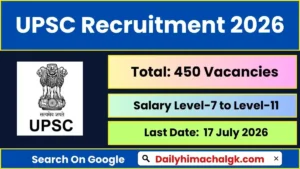 UPSC Recruitment 2026 Notification Out for 450 Drug Inspector, Assistant Engineer and More Posts