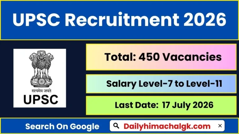UPSC Recruitment 2026 Notification Out for 450 Drug Inspector, Assistant Engineer and More Posts