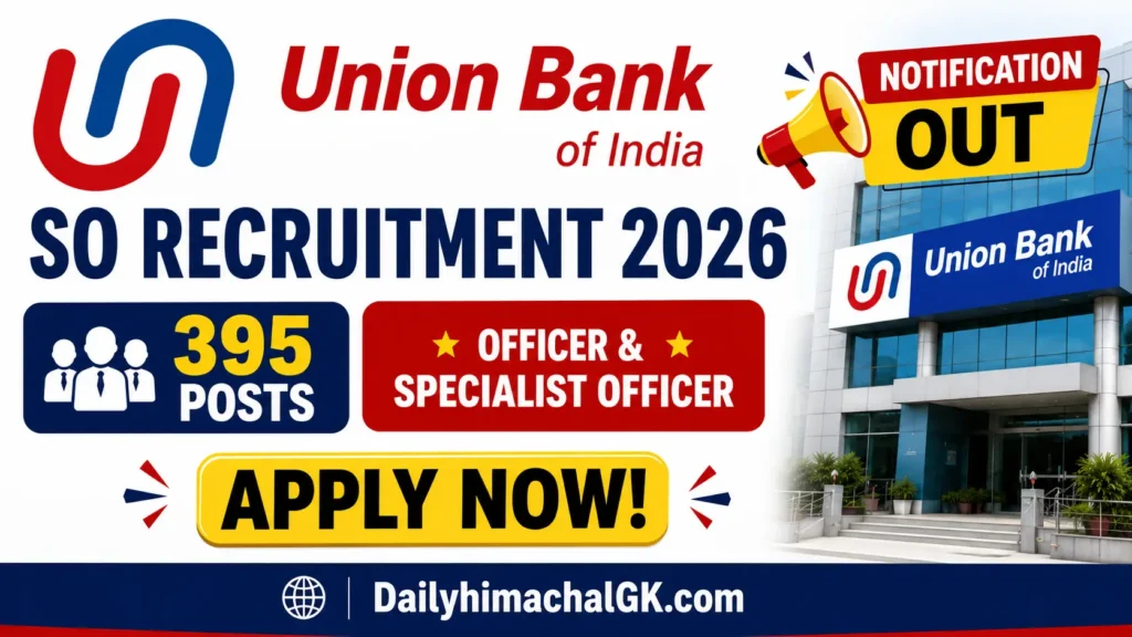 Union Bank of India SO Recruitment 2026