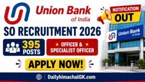 Union Bank of India SO Recruitment 2026