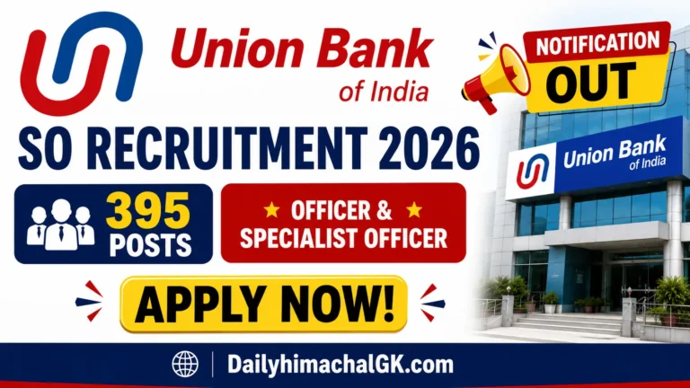 Union Bank of India SO Recruitment 2026