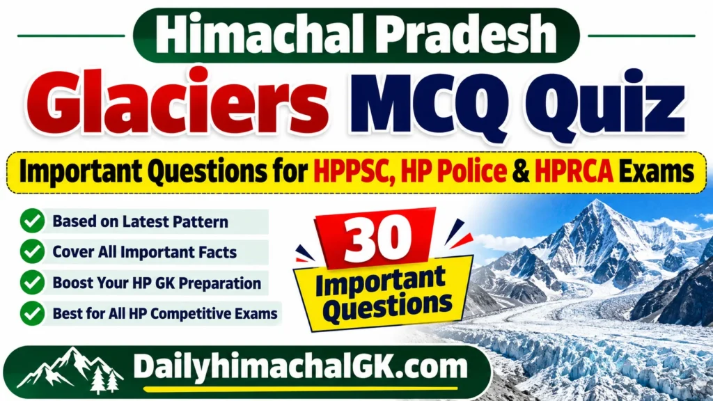 Himachal Pradesh Glaciers MCQ Quiz