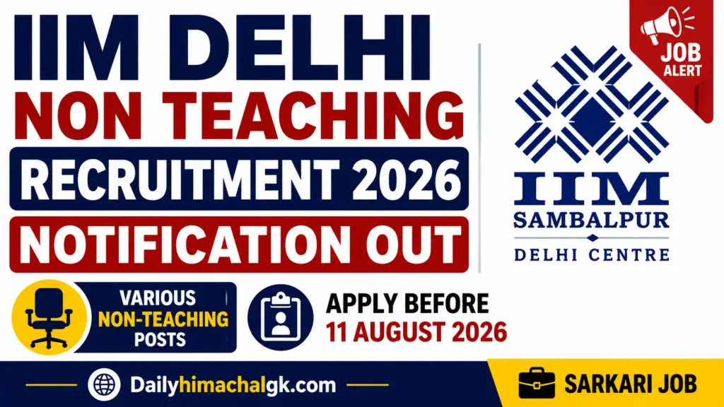 IIM Delhi Non Teaching Recruitment 2026