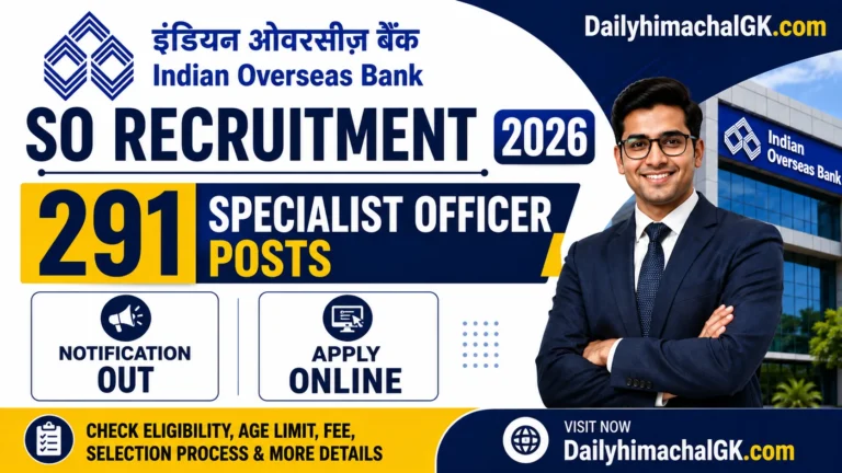 Indian Overseas Bank SO Recruitment 2026