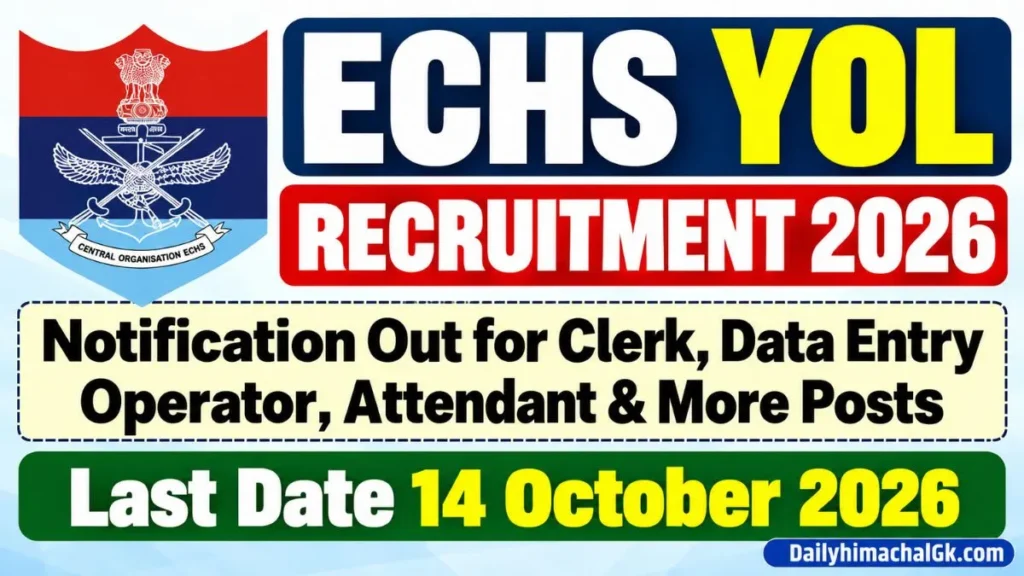 ECHS Yol Recruitment 2026