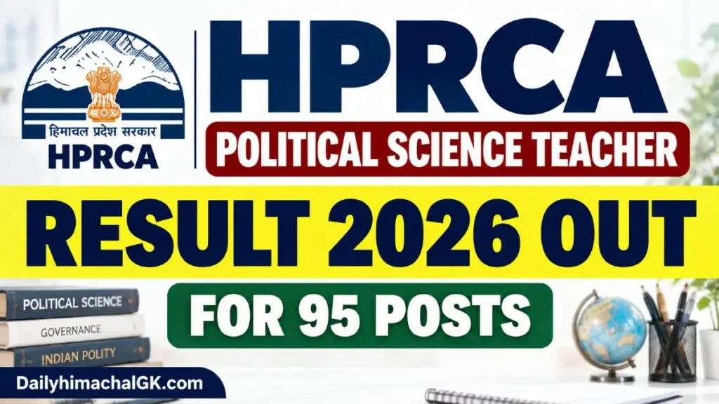 HPRCA Political Science Teacher Result 2026