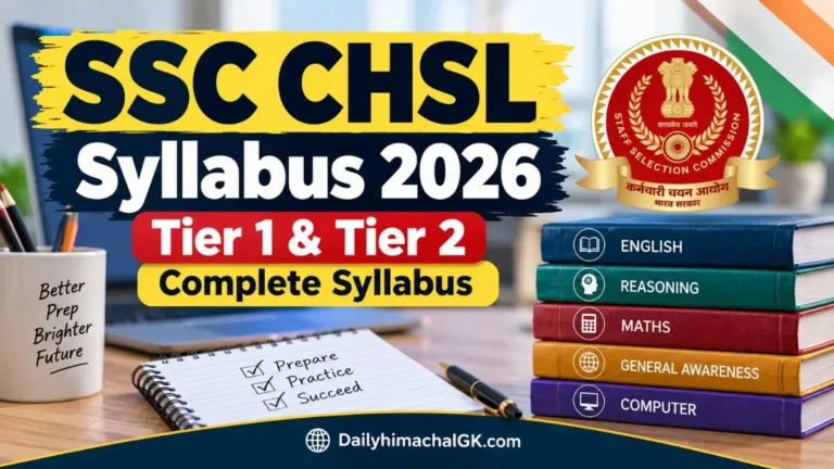 SSC CHSL Syllabus 2026