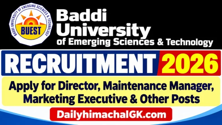 Baddi University Recruitment 2026