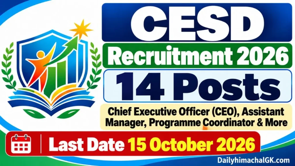 CESD Recruitment 2026